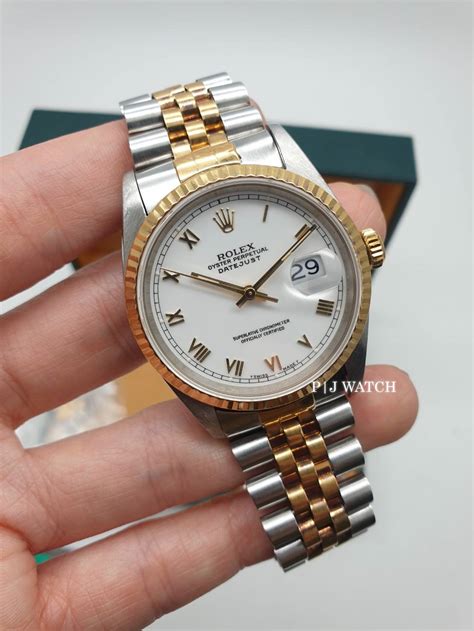 rolex 16233 datejust 36mm|Rolex Datejust 16233 white dial.